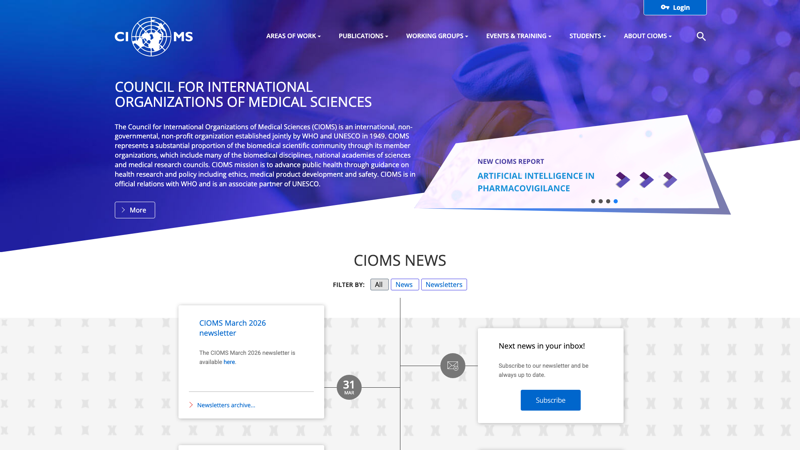 CIOMS.ch — Организация при ВОЗ · Швейцария