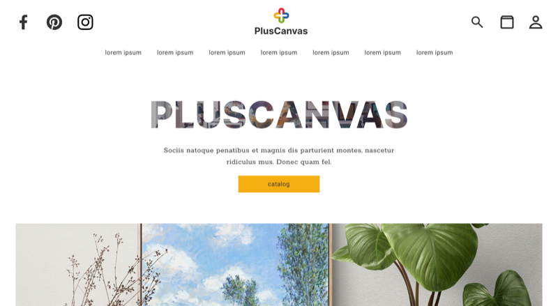 PlusCanvas — Дизайн интернет-магазина · минимализм