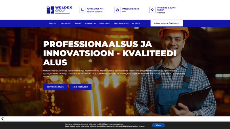 Weldex.ee — Сварочные работы · Эстония